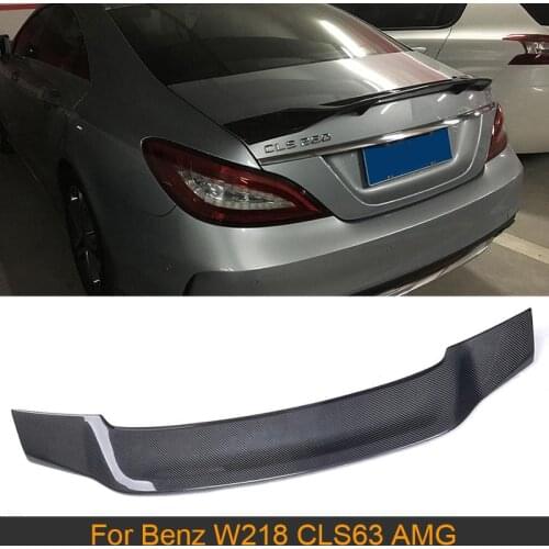 Rear Trunk Spoiler for Mercedes-Benz W218 CLS63 AMG Sedan 2012-2017 CLS350 CLS400 CLS500 CLS550 Carbon Fiber Spoiler Boot Lip