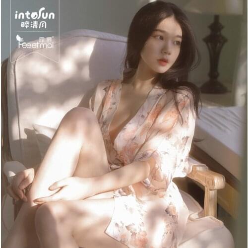 Japanese Kimono Sexy Lingerie Cosplay Uniform for Women Soft Silk Belt 3pcs Set Pink Traditional Style Robe AV Costumes Pajamas