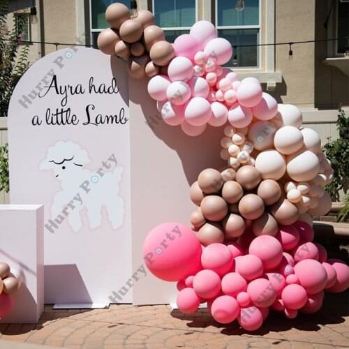 151pcs /set Rose Red Balloon Garland Arch Kit Dark Coffee Ballon For Baby Shower Wedding Birthday Party Decor Globos Decoration