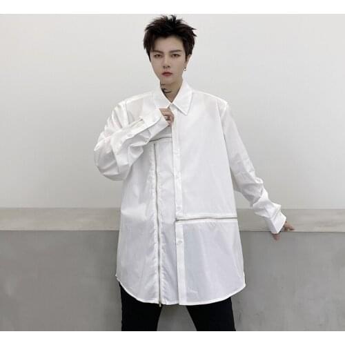 M-5XL!!! 2018 The new design three-dimensional cutting v-neck lace shirts mens spring and summer The singers clothing