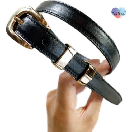 Nuleez Brand Belt Women Snake Pattern Cowhide Skin 1.8 CM Slim Fashion Simple Classical Designed Luxury Accessories Wearing 2021