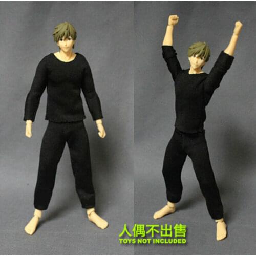 1/12th Doll Clothes(Shirt+pants) Model for 6" Body Action Figure Toys