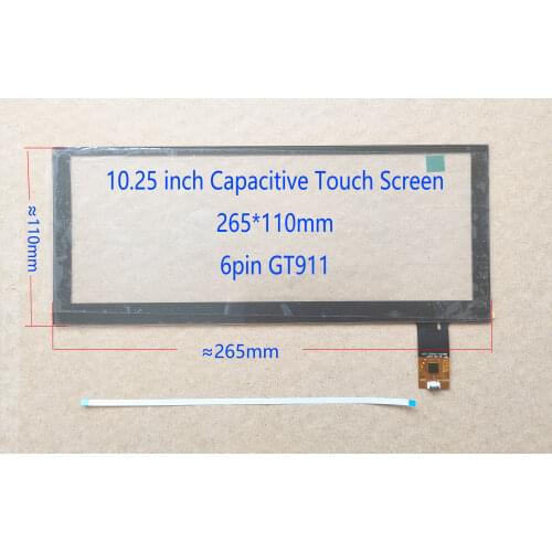 10.25 inch Touch Screen Sensor Digitizer For BMW F10 F11 BENZ AUDI A4 A5 A6 Land Rover GT911/928/9271 265*110MM