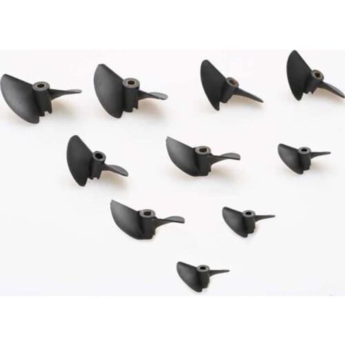 10PCS 27/30/32/35/38/40/42/45/47mm 2 Blades Propeller Aperture 3.18/4/4.76mm Paddle Props Spare Parts for RC Electric Boat