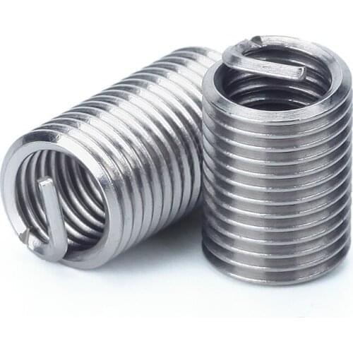 10Pcs M2 M2.5 M3 M4 M5 M6 Wire Thread Insert Screw Bushing Wire Screw Sleeve Thread Repair 304 stainless steel