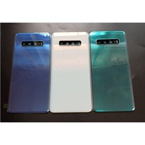 100PCS Original Back Cover Battery Door Housing Glass Cover for Samsung Galaxy S10 Plus S10e with Camera Lens