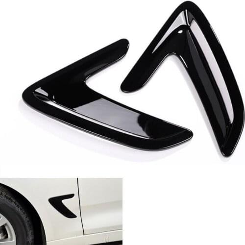 2pcs/pair Chrome Black Side Wing Air Flow Fender Intake Vent Cover Garnished Bezel Decoration For 3 Series F30 GT 2013-2016