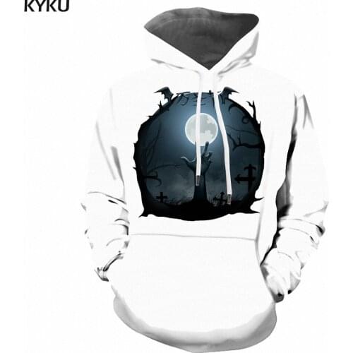3d Hoodies Halloween Sweatshirts men Moon Sweatshirt Printed White 3d Printed Hip Hop Hoodie Print Long Sleeve Funny Autumn New