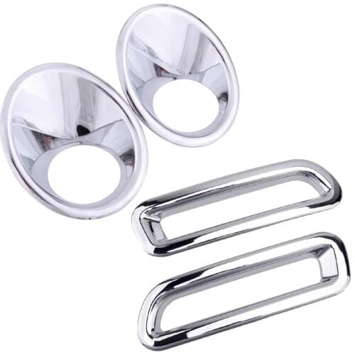 4pcs Car Front Rear Fog Light Lamp Cover Trim ABS Chrome Fit for Suzuki Vitara Escudo 2015 2016 2017 2018 2019