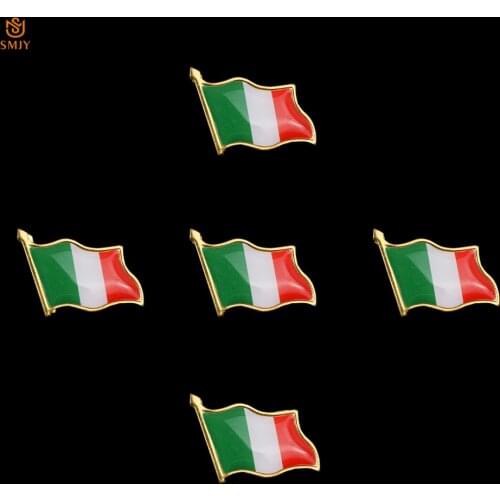 5PCS Italy Enamel Craft Flag Metal Brooch Fashion Dress Party Wear Butterfly Buckle Safety Badge Pin Gift