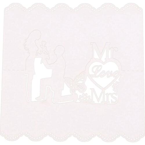 50pcs White Laser-Cut Wedding Party Table Place Card Name Cards Favor Decor New