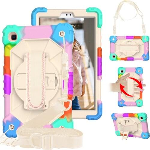 Case For Samsung Galaxy Tab A7 Lite 8.7 T225 T220 2021 360 Rotation Kickstand Tablet Cover Heavy Duty Anti-Shock Protective Capa