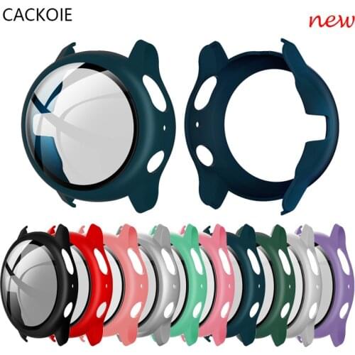 PC + tempered glass band case for Samsung Galaxy Watch Active 2 40mm 44mm integrated watch case all-inclusive screen protector