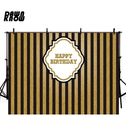 DAWNKNOW Golden Sparkle Photography Background For Kids Birthday Party Photo Shoot Backdrops For Children Photocall lv1017