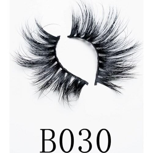 5D 25mm Long Fluffy Mink Lashes Natural Strip False 3D Real Mink Lashes Dramatic Volume 6D Eyelashes Extension B30