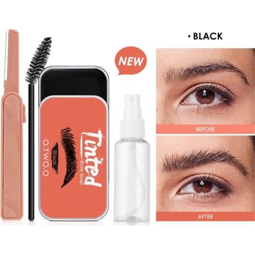 3D Brows Setting Gel Eyebrow Soap Wax Styling Balm Kit With Trimmer Waterproof Lasting Eyebrow Makeup Tool Suit Cosmetic TSLM1