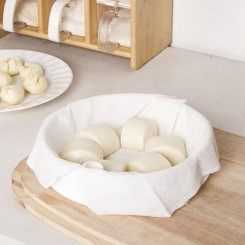 Cotton Steamer Cloth Round Cotton Gauze Drawer Steamer Heat-Resistant Non-Stick Dumpling Mat Bread Cloth Steamer Kitchen Steamer