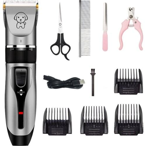 New 2021Pet Dog Hair Clippers Grooming Electric Scissor Dogs Cutter Rechargeable Cordless Shaver Low Noise Haircut Tool