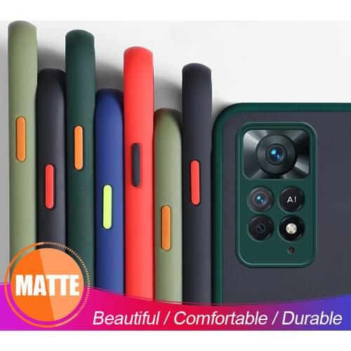 Matte Transparent Cover Camera Bumper Case On For Xiaomi Redmi Note 10 Pro Max Note10 S 10s 10Pro Note8 8 Pro 2021 Frosted Shell