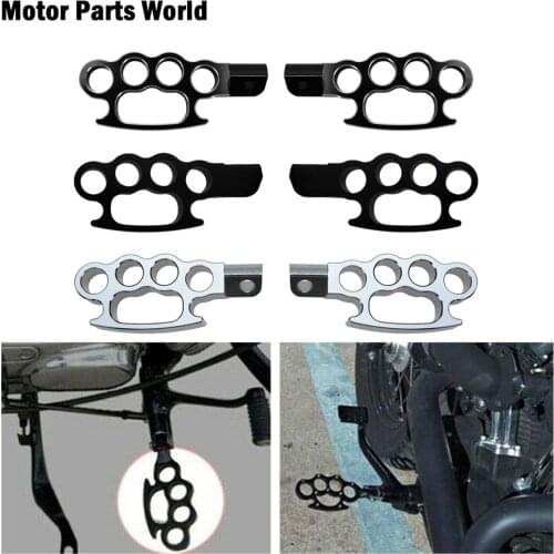 Motorcycle Flying Knuckle Control Foot Pegs Universal Footpegs Footrests For Harley Sportster XL 883 1200 Dyna Fat Bob Softail