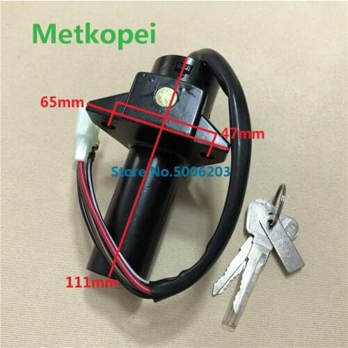 Motorcycle YBR125 ignition switch assy lock with keys for Yamaha 125cc YBR125ED YBR125ESD 3D9 4 wire power door lock 2002-2013