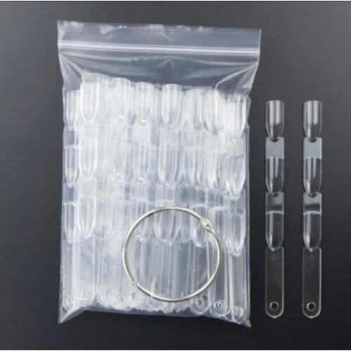 New Fake nails Bamboo style color swatches 150 color fan shape art display shelf Polish Card Template Nail Tips Salon Art