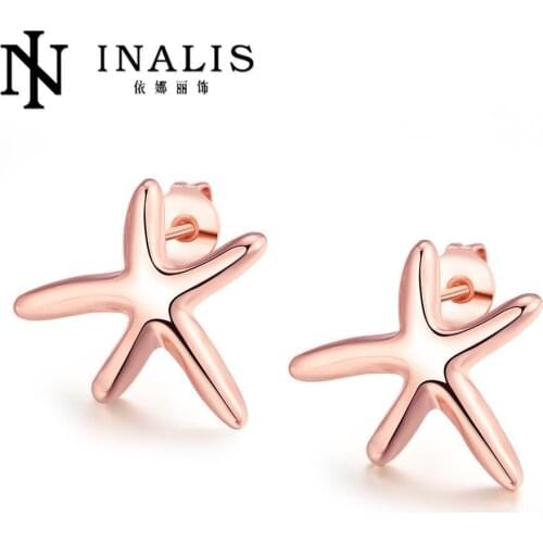 New fashion Gold color Earrings for women wedding jewelry Shining star pattern classic jewelry earrings Christmas gift