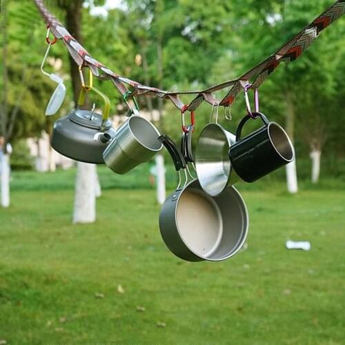 Outdoor Camping Tent Rope Hanging Lanyard Double-layer Rope Detachable Clothesline Accessories