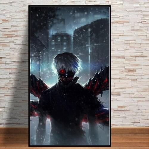 Colorful Japan Anime Tokyo Ghoul Artwork Anime Manga Scroll Poster Wall Art Print Decor,50 x 70 cm,No Frame