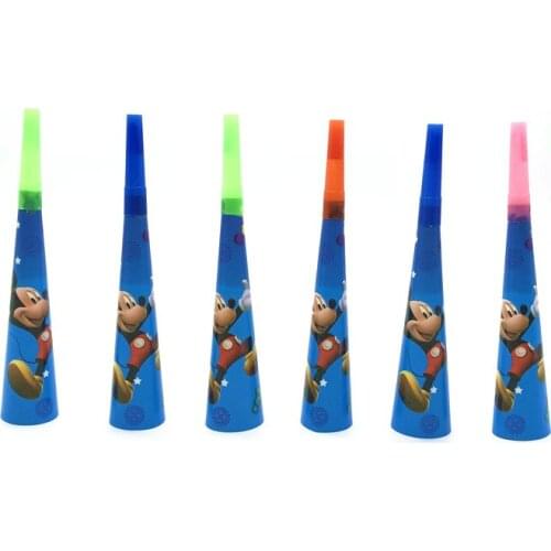 6pcs/lot Mickey Mouse Horns Mickey Trumpets Kids Birthday Party Decoration Party Noise Maker Happy Birthday Horns Party Supplies