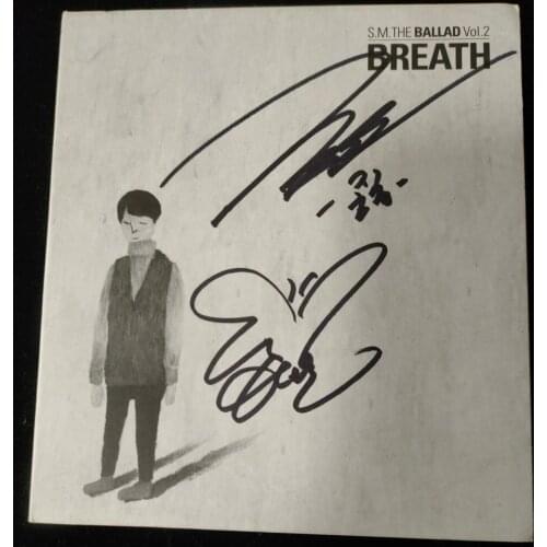 SHINEE Jong Hyun Taeyeon Autographed Signed CD ALBUM Breath The Ballad VOL.2 Rare K-POP 082021