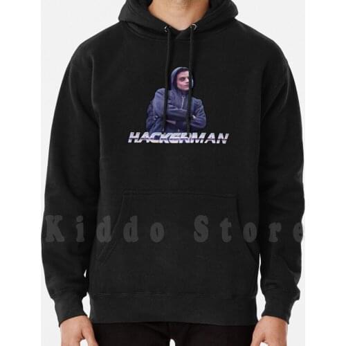Hackerman hoodie long sleeve Hackerman Hacker Man Hack Computer Hacker Funny Meme Mr Robot Elliot Anderson Rami