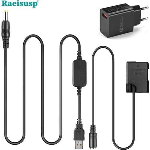 USB Cable 5V3A Charger EP-5A EN-EL14 Dummy Battery for Nikon D3100 D3200 D3300 D3400 D5100 D5200 D5300 D5600 P7000 P7100 P7700