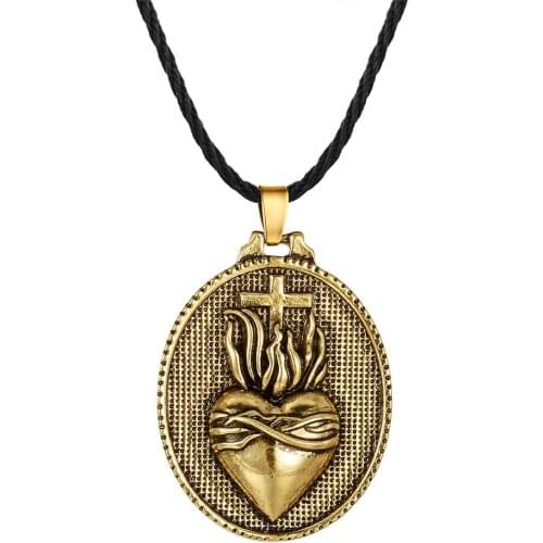 WANGAIYAO New Retro Slavic Necklace Cross Love Squid Pendant Necklace Fashion Personality Mens Jewelry Fashion Jewelry Jewelry
