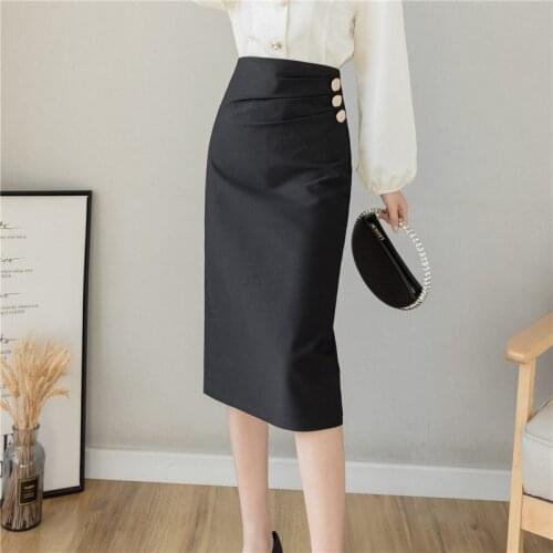 Stretch high waist bag hips skirt women mid-length slim split skirt wedding ceremony festive long skirts office lady clothes