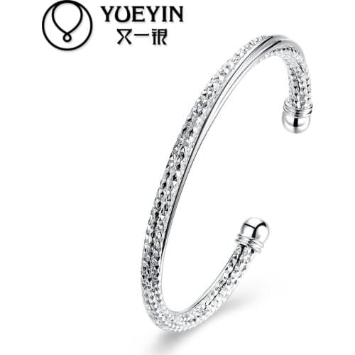 Womens jewelry silver plated bracelet wedding jewelry bracelet pulseras mujer bijoux women jewellery High Quality
