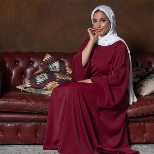 Middle Eastern Dubai Hot Selling Clear-colored Large-size Tie Muslim Dress Islamic Clothing for Women