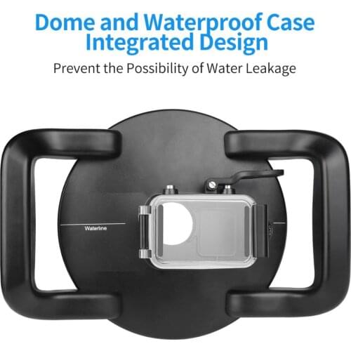1.97 inch Dual Handheld Dome Port Waterproof Diving Housing Case Cover with Trigger for DJI Osmo Action Camera Lens Accessories