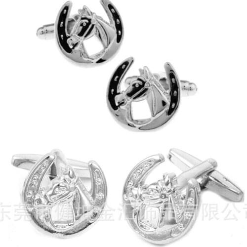 10pairs/lot Copper Horseshoe Cufflinks Vintage Cowboy Horse Shoes Hoof Cuff Links Mens Jewelry Accessory Wholesale