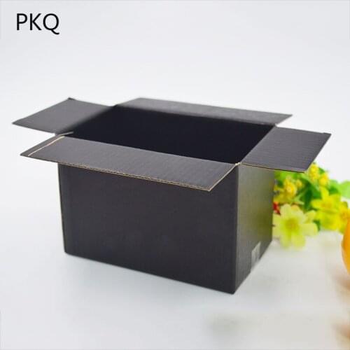 10PCS Black Thicken 3 Layers Corrugated Paper Box for Packaging Cosmetic Gift Box Large Folding Shipping Package Supplies 9/15