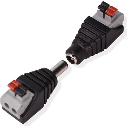 10pcs/lot Led connector, DC male Plug Jack cctv Adapter LED Strip Light Connector