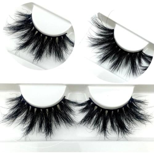 100% Mink Eyelashes False Eyelashes Crisscross Natural Fake lashes Length 25mm Makeup 3D Mink Lashes Extension Eyelash Beauty