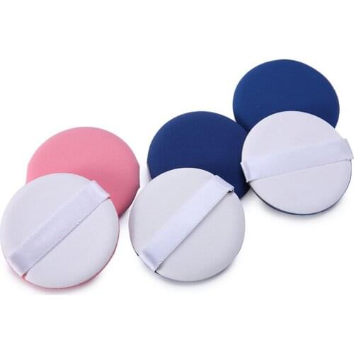 4pcs/bag diameter 55*7mm 3colors white round BB lliquid foundation sponge Non-latex cosmetic pufff in makeup