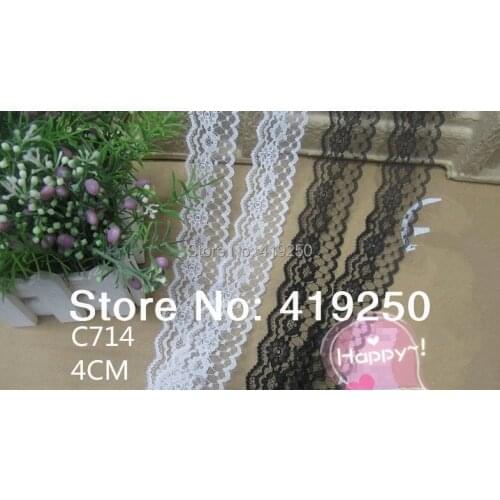 400yard 4cm wide High quality Handicrafts Net Lace Trim Ribbon Flat Lace Trim Gorgeous Wedding Crafts Sewing