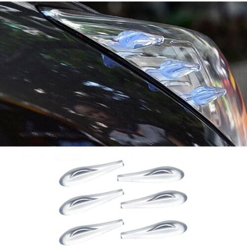 6Pcs/Set Car Tail Light Airflow Stickers Anti Collision Spoiler Bumper Strips Car Decoration Accessories наклейки на авто