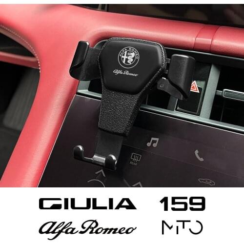 For Alfa Romeo Giulietta Giulia MiTO Sportiva Stelvio 4C 159 156 147 Auto Accessories Car Phone Holder Mount Support Stand