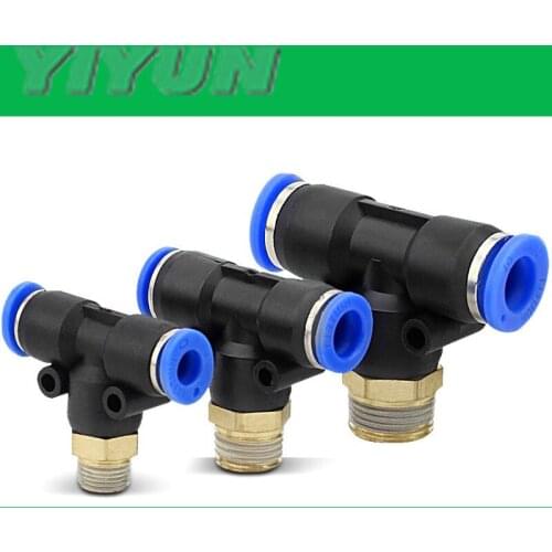 PB10-01 PB10-02 PB10-03 PB10-04 PB12-01 PB12-02 PB12-03 PB12-04 Pneumatic tube quick joint external thread T tee PB