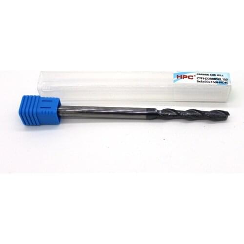 Router bit 8*8*150 with 2 flutes HRC 45 square flatted mill cutter tungsten carbide end mills CNC machine milling tools