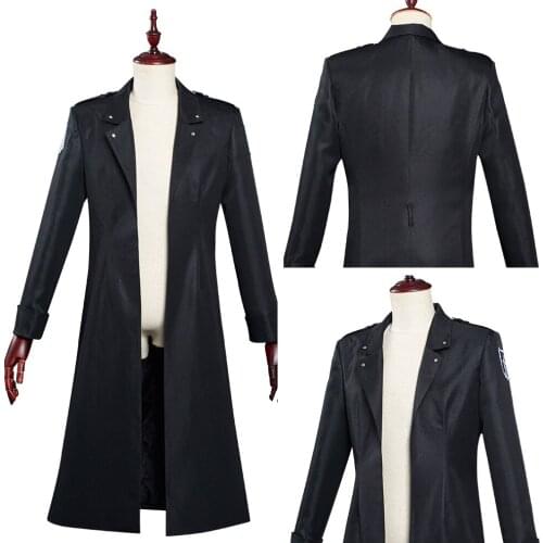 Anime Attack on Titan Levi Ackerman Cosplay Costume Coat Outfit Uniform Halloween Carnival Suit