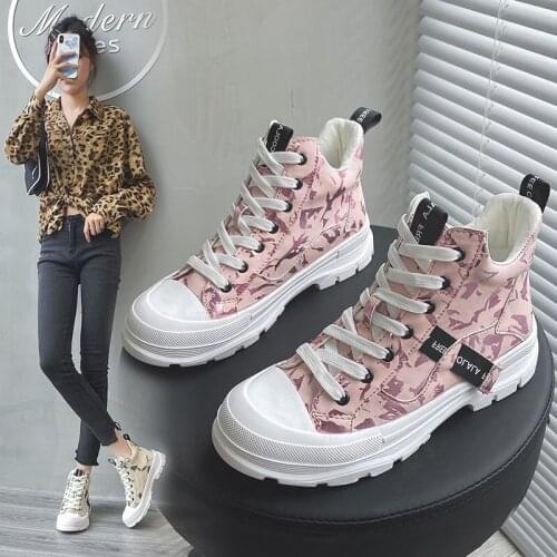 Autumn 2021 New Women Sports Sneakers High Top Shoes Female Vulcanized Womens Casual Breathable Mesh Walking Shoes Ladies